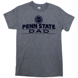 graphite short sleeve t-shirt with The Pennsylvania State University Seal, Penn State Dad